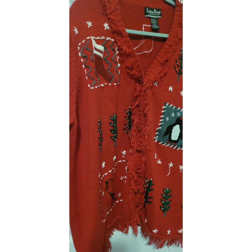 Vintage Extra Point By Reference Point  2x Holiday Sweater - Picture 4 of 12